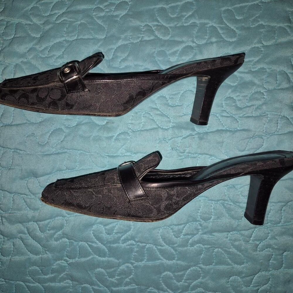 Coach Women's Black Mules - Picture 3 of 7